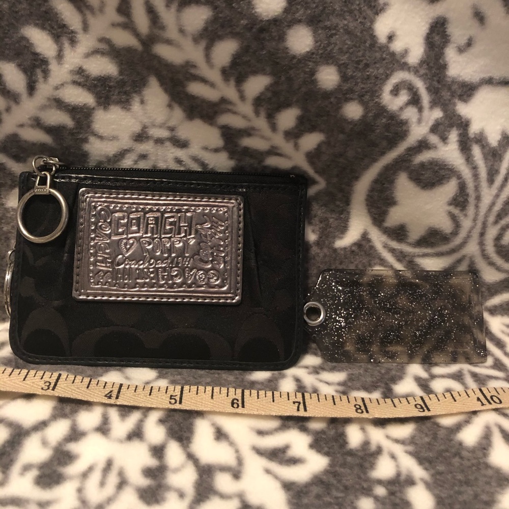 Coach credit card wallet and tag